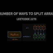 Number Of Ways To Split Array Leetcode 2270 Java