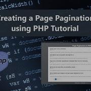 Creating A Page Pagination In PHP Tutorial DEMO