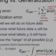 Overfitting 2 Training Vs Future Error