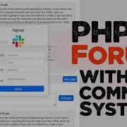 PHP User Forum With Comment System Source Code Beginner Level Quick Programming Tutorial