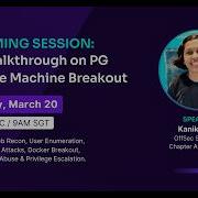 OffSec Live Live Walkthrough On PG Practice Machine Breakout Featuring Kanika Jain