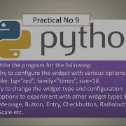 Widget Message Button Entry Check Button Radio Button Scale Python Practical Syit Fycs