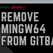 Remove MINGW64 From GitBash Terminal Prompt