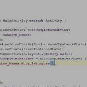 Android Studio Tutorial 10 Working With AutoCompleteTextView