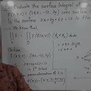 Evaluation Of Surface Integral Of A Vector Field Lecture 14 Surface Integral Ranjankhatu