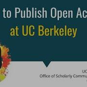 How To Publish Open Access At UC Berkeley