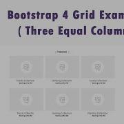 Bootstrap 4 Grid Examples Three Equal Columns Visual Studio Code Web Development Skills