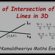 How To Find Point Of Intersection Between Two Lines In 3D Term 2 Kamaldheeriya