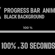 4K White Progress Bar Animation 100 Completion In 30 Seconds Black Background Motion Graphics