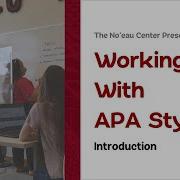 Intro To APA Workshop