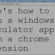 Open The Windows Calculator From A Chrome Extension