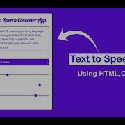 Text To Speech Converter Vanilla JavaScript Project