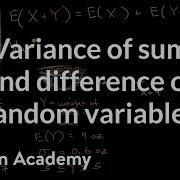 Variance Of Sum And Difference Of Random Variables Random Variables AP Statistics Khan Academy