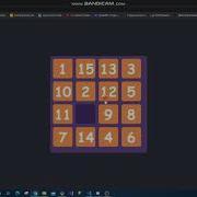 15 Puzzle Simple Game With ReactJs
