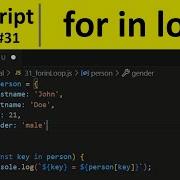 JavaScript Tutorial 31 For In Loop In JavaScript Programming For Beginners