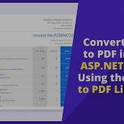 Convert HTML To PDF In ASP NET Core Using The HTML To PDF Library