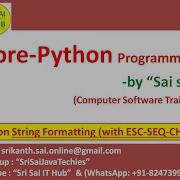 Python String Formatting Python Strings Python Escape Sequence Characters Python Raw String 66