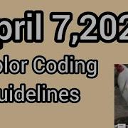 April 7 2026 Color Coding Guidelines