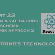 Part 23 React Tutorial Formik Form Validation Validations By Yup Schema Formik Approach 2