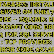 Installed SQL Server On RHEL7 And Received Sqlcmd Error Microsoft ODBC Driver 13 For SQL