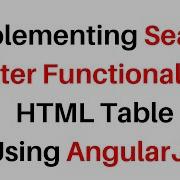 AngularJS 1 5 11 Search Filter Records Example