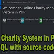 Online Charity System In PHP My SQL With Source Code
