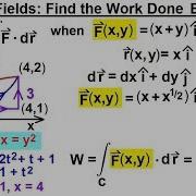 Calculus 3 Line Integrals 22 Of 44 Vector Field Find The Work Done Ex 4A