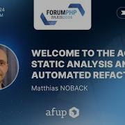 Welcome To The Age Of Static Analysis And Automated Refactoring Matthias NOBACK Forum PHP 2024