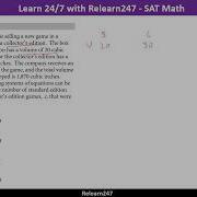 SAT Math Linear Equations Word Problems Practice Test 7 Q11