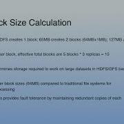 HDFS Block Size Calculation Lecture 23 MapReduce Tutorial