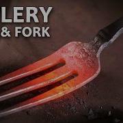 Blacksmithing Medieval Style Cutlery Knife And Fork