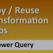 How To Copy Reuse Transformation Steps On Another Table Power BI Power Query Tutorial
