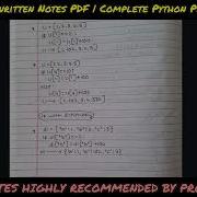 Python Handwritten Notes PDF Complete Python Programming Guide For Beginners To Advanced