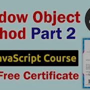 Window Object Method In JavaScript Part 2