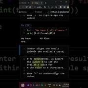 Left Right Center Align Format Strings In Python Tamil Python Shorts