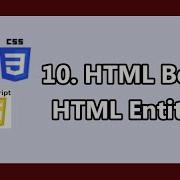 HTML Tutorial HTML Entities Web Development Tutorials 10 Hindi