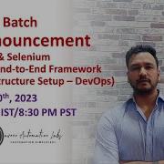 Selenium Java Training Regular Batch 30th Jan 2023 7 AM IST 8 30 PM EST