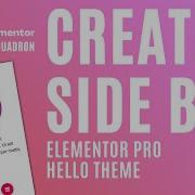 Добавить шаблон боковой панели Учебное пособие по Elementor Wordpress Тема Hello ElementorPro