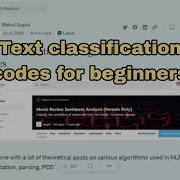 Text Classification Codes For Beginners NLP
