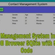 Contact Management System In Python Using DB Browser SQlite With Source Code