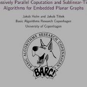 Massively Parallel Computation And Sublinear Time Algorithms For Embedded Planar Graphs