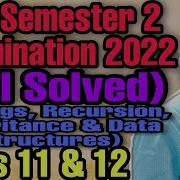 ISC SEMESTER 2 PAPER 2022 Inheritance Recursion Stacks Queues Strings XI XII PKSir