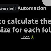 PowerShell One Line Tips How To Calculate The Total File Size For Each Folder Level 1