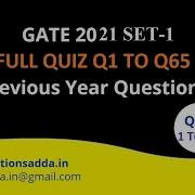 GATE 2021 SET 1 FULL QUIZ FROM Q1 TO Q65 GATE TEST SERIES SOLUTIONS ADDA EXPLAINED BY POOJA