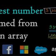 Largest Number Formed From An Array