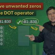 Removed Unwanted Zeros Use The Dot Operator