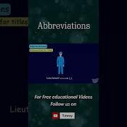 Abbreviation Definition Example Learn Abbreviations Abbreviations For Titles English Shorts