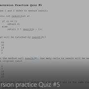 JAVA Lesson 142 APCSA CH 14 Recursion Practice Quiz 5