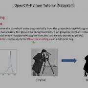 Otsu S Thresholding OpenCV Python Computer Vision Malayalam Tutorial Part 20