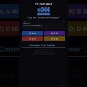 Python Quiz 344 Can You Predict The Output Shorts Python